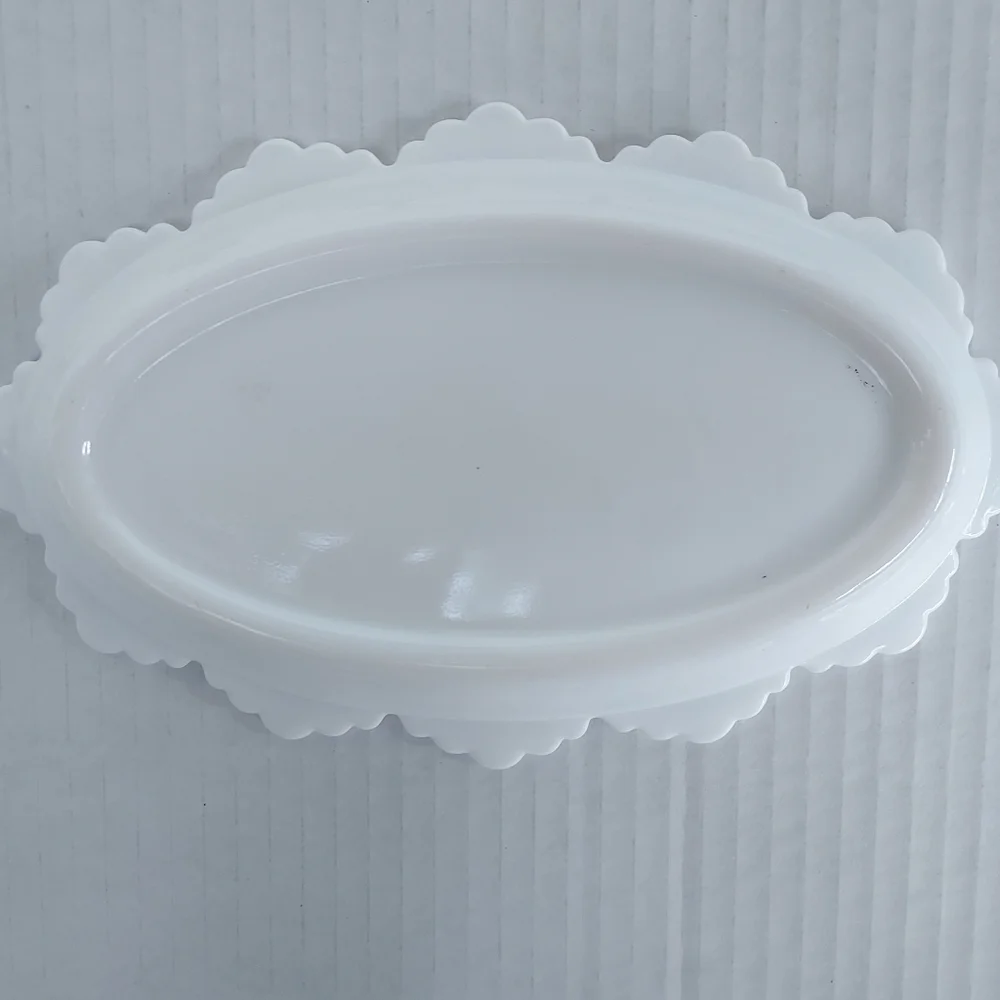 Vintage Milk Glass Butter Dish with Hobnail Detail VTG